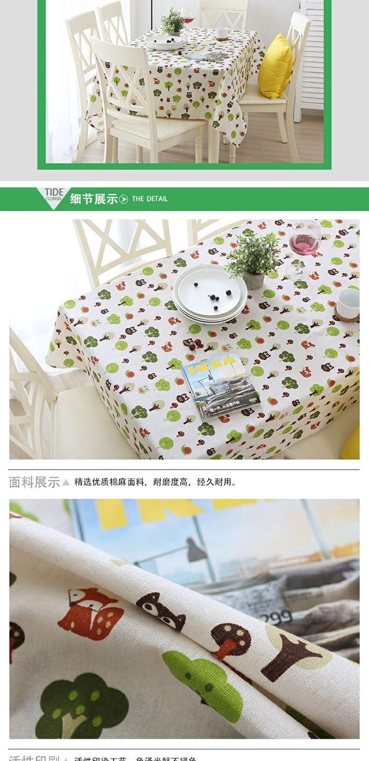khăn trải bàn khăn trải bông mục vụ bàn hình chữ nhật nhỏ gọn hàng vải hiện đại tươi bàn tròn cà phê khăn trải bàn vải - Khăn trải bàn khăn trải