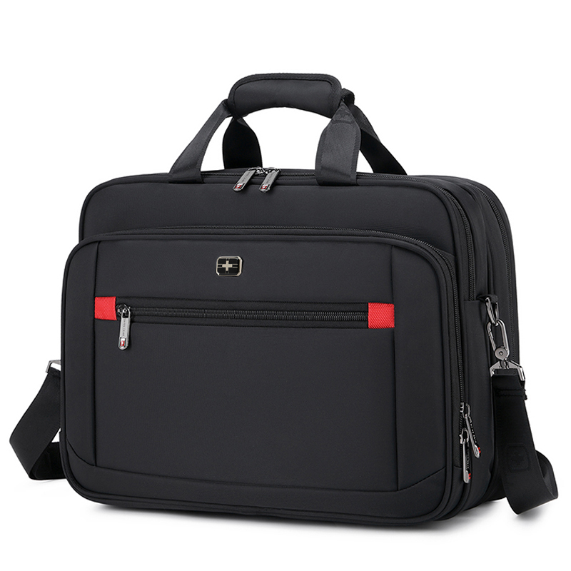 Swiss Computer Bag Men's Bag Portable Tool Business Bag Briefcase Large Capacity Single Shoulder Crossbody Business Trip Travel Backpack