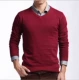 Áo len nam mùa xuân và mùa thu 2019 áo len cổ lọ cotton áo len màu rắn Áo len nam trẻ trung - Cardigan