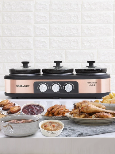 Ностальгия Electrics TSC15 Теплоизоляционный горшок Коммерческая тушеная мясная керамическая плита Супер тушеной суп -каша кара