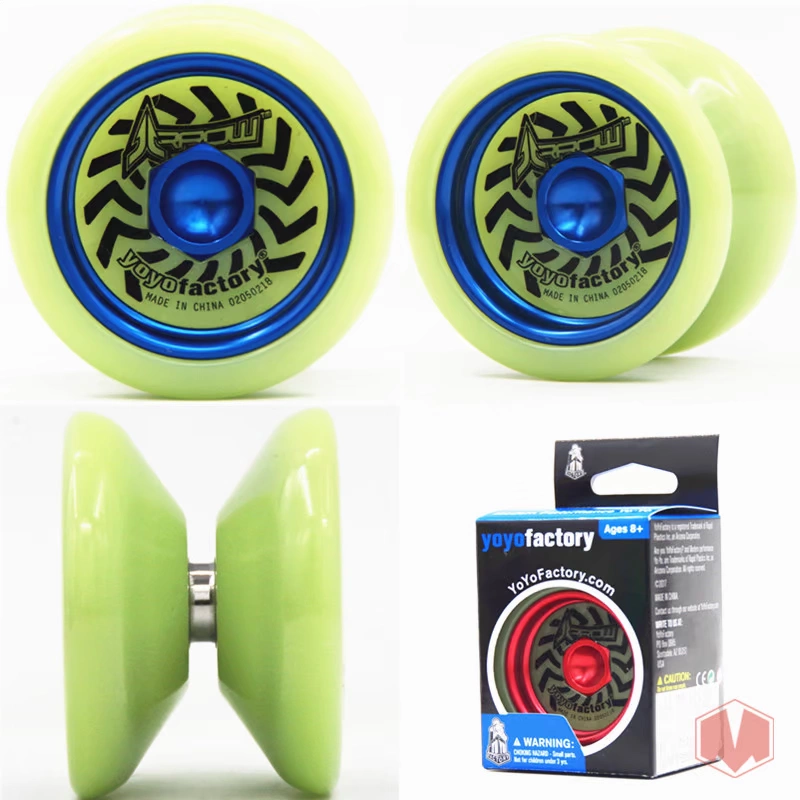 Thực hành mới YYF hiệu quả về chi phí Yo-Yo Mũi tên kim loại Phiên bản phát sáng bên cạnh khe trên cùng ngón tay cao cấp yo-yo - YO-YO đồ chơi thông minh