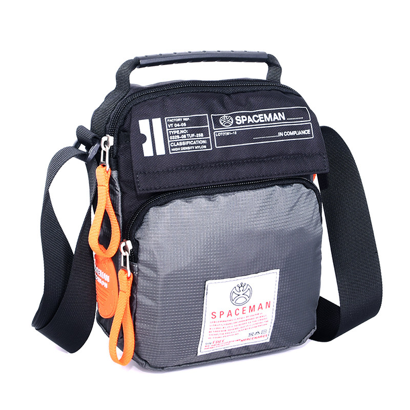 Men's small bag messenger bag single shoulder portable Korean canvas waterproof outdoor leisure sports tide ins mobile phone backpack