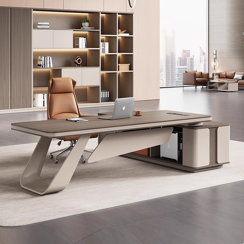 Light Luxury Executive Desk, Simple Modern Chairman's Desk, President's Desk, Large Executive Desk, Manager's Office Desk and Chair Set