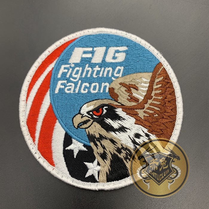 Beautiful embroidery armband velcro clothing accessories cloth label Outdoor personality chapter F16 falcon