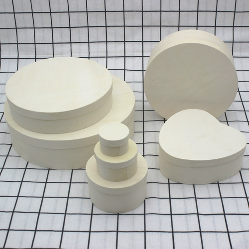 Упаковка, круглая деревянная коробка, двухэтажный мусс