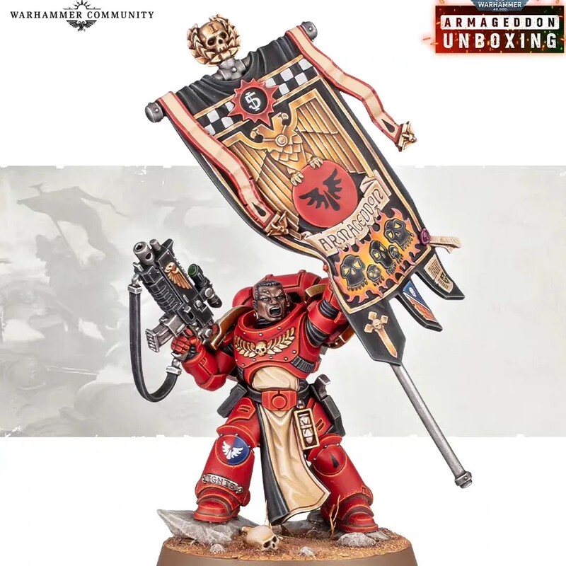 Warhammer 40K 40,000 Years Old Space Marine Flag Bearer Official Model Kit Warhammer 40K 40,000 Years Old Space Marine Flag Bearer Official Model Kit