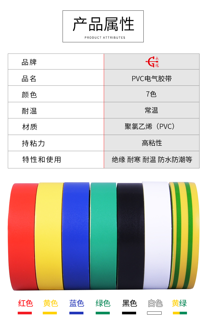 Băng cách điện Yongguan Băng điện Băng keo điện có độ nhớt cao Băng chống thấm nước PVC Dây điện Băng keo xe hơi băng dính đen cách điện