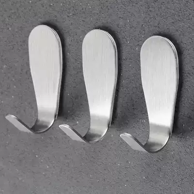 Key hook wall hanging free hole door creative stainless steel door back wall living room strong mini wall hook
