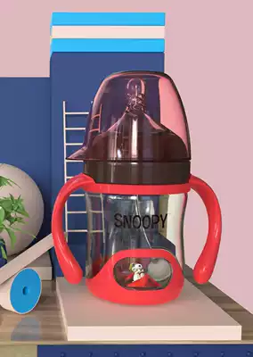 SNOOPY SNOOPY PPSU BABY BOTTLE WIDE MOUTH NEWBORN BABY 240ML ANTI-FLATULENCE AND LEAK-PROOF GRAVITY BALL STRAW