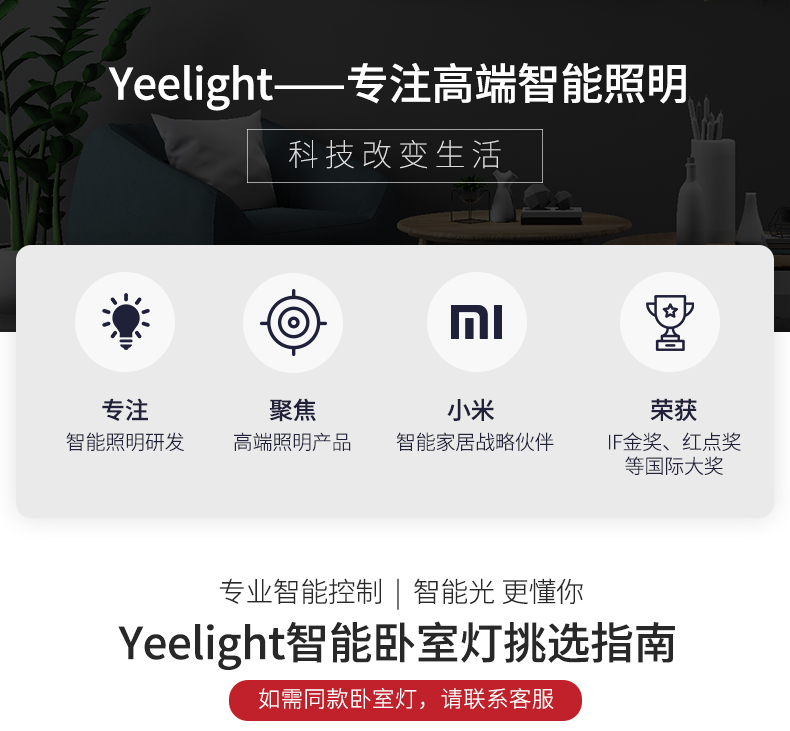 小米生态链 Yeelight 智能LED吸顶灯 24瓦 支持天猫精灵 图1