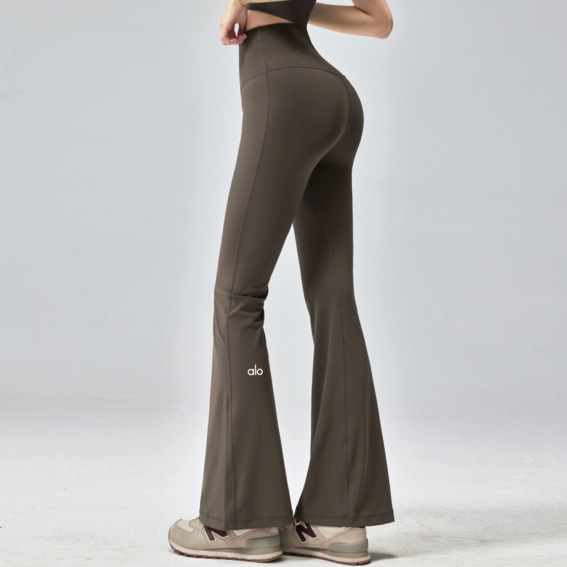 Aio High-Waisted Flared Yoga Pants, Naked-Feel, Butt-Lifting, Running Training Long Pants, High-Elasticity, Slimming Sports Pants, Summer 2026