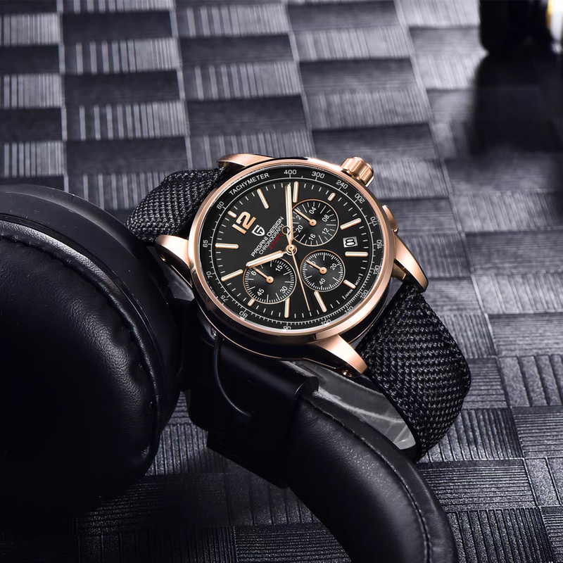 Pagani Design New Men's Watch Multi-Function Chronograph Stainless Steel Waterproof Outdoor Sports Watch