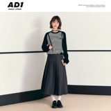 Andyet Ad1 Черно -белый полосатый круглый воротник с длинным рукавом T -For