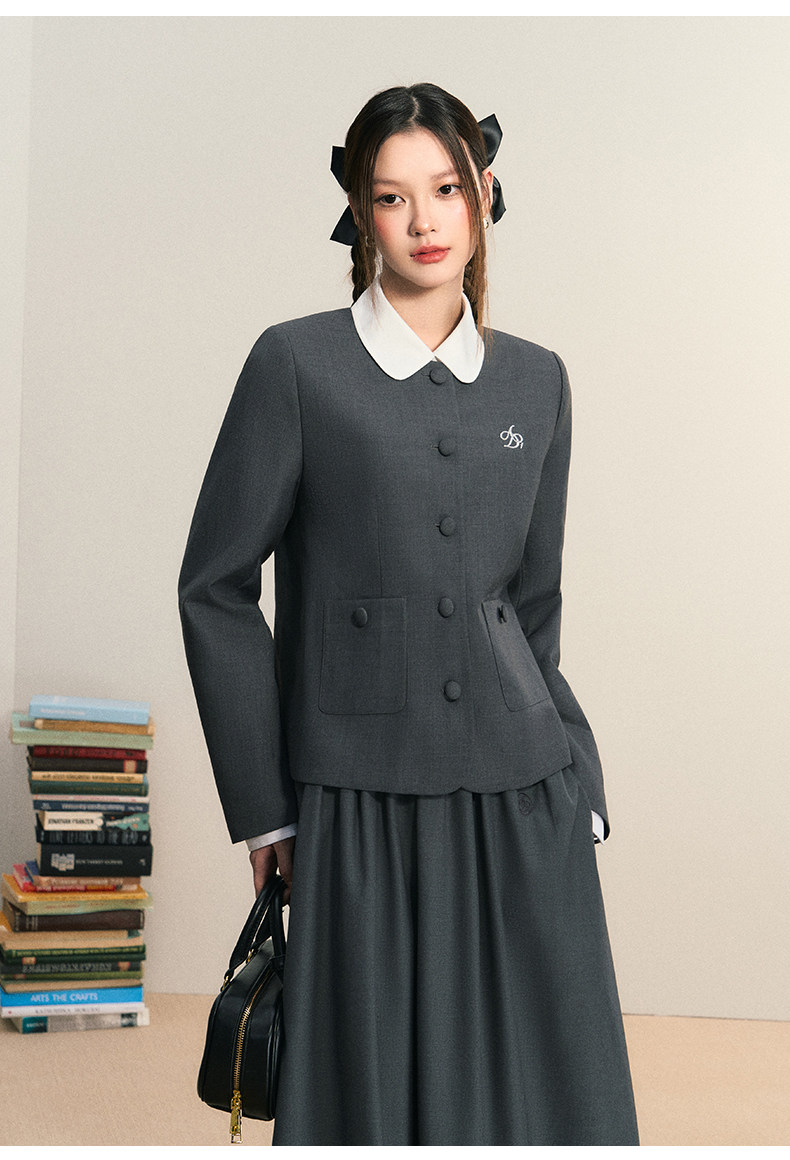 ANDYET AD1原創無領西裝復古學院風套裝高級感休閑氣質百搭外套女|西裝|ETMall東森購物網