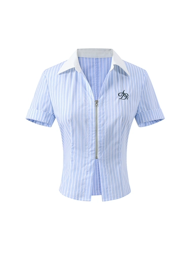 Оригинальная летняя короткая приталенная рубашка, услуга «вышивка логотипа»