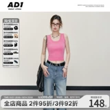 Оригинальная трикотажная короткая приталенная майка топ без рукавов, ретро футболка