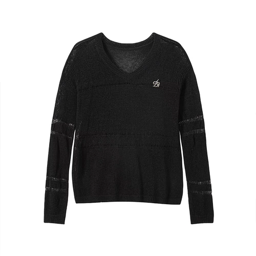 ANDYET AD1 Оригинальный цветной трикотажный свитер, V-образный вырез, свободный крой