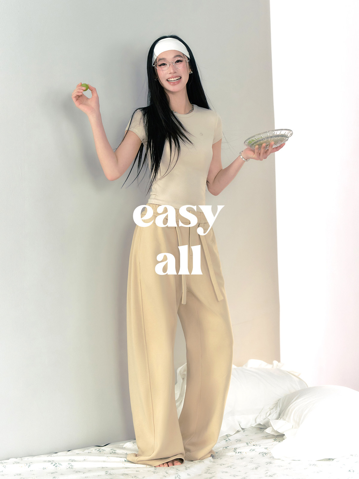 ANDYET AD1Easy All輕運動系列|面包褲1.0梨形本命闊腿休閑衛褲|羊毛(動物毛)製|ETMall東森購物網