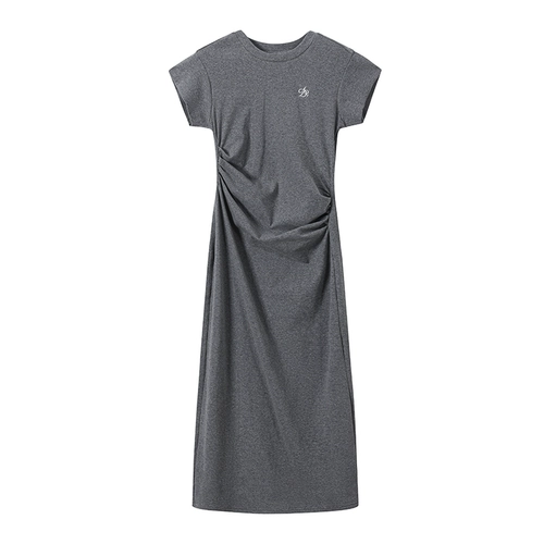 ANDYET AD1 Оригинальный приталенный корсет, длинная юбка, с вышивкой, короткий рукав, круглый воротник, облегающий крой