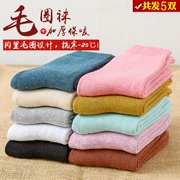 Vớ mùa đông vớ cotton nữ trong ống dày Hàn Quốc cộng với vớ len ấm áp nhung nữ mùa đông vớ ngủ