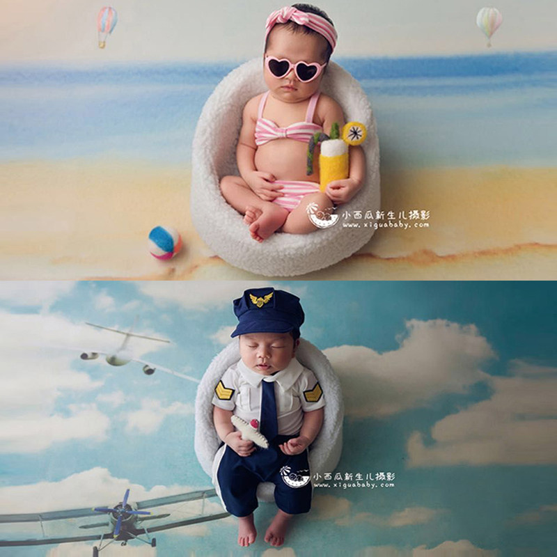 Newborn baby photo clothes baby photo full moon photo props newborn photography theme suit baby clothing