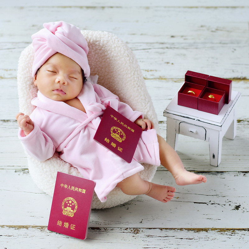 Full moon hundred sun photo props newborn baby photo clothes baby photo sofa calendar newborn photography bathrobe