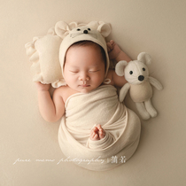 Full moon Photo Props Newborn Photography Wrap cloth Background cloth Mouse Year Clothing clothes doll Baby baby shot photo