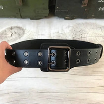 13 Special Belt youth tactical training multifunctional cowhide Special Forces Armed double row hole sports double ring buckle