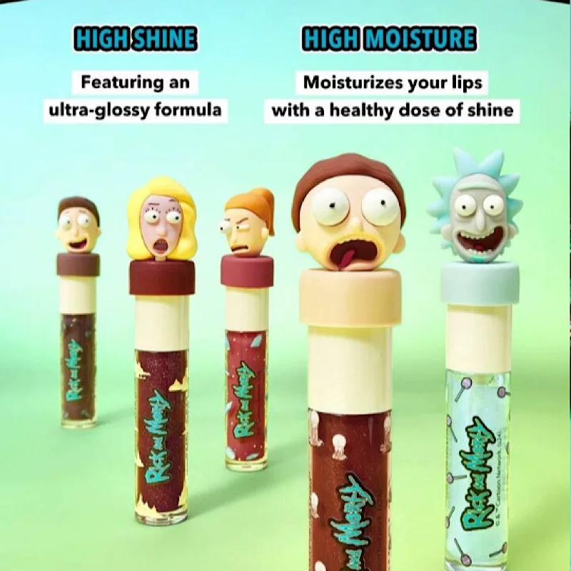 Набор косметики Sheglam Rick & Morty — блеск для губ, палетка теней, карманное зеркало, 8–12 предметов