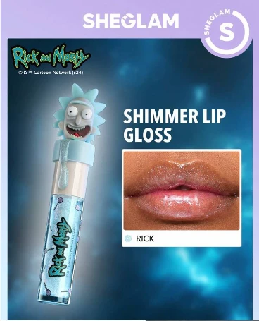 Набор косметики Sheglam Rick & Morty — блеск для губ, палетка теней, карманное зеркало, 8–12 предметов