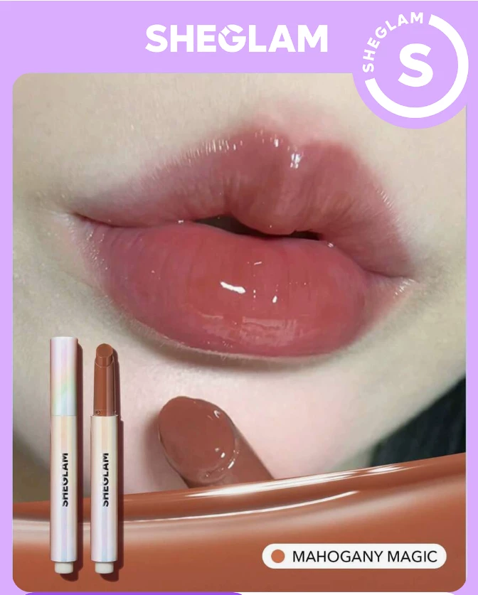 Solid Lip Gloss SHEGLAM 2.3 g, moisturizing mirror-effect lipstick, multi shade stick