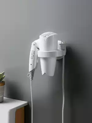 Hair dryer rack Household discharge blowing rack Powder room wall-mounted punch-free beauty shop hair dryer rack