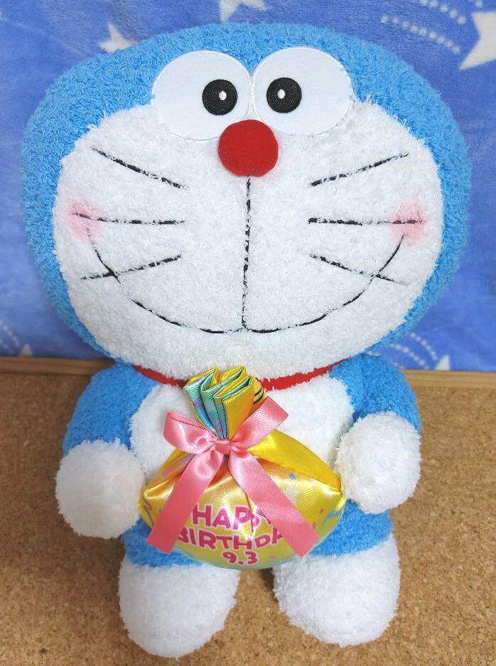 Spot new robot cat Doraemon anime happy birthday version doll plush toy 42CM