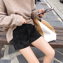 Pregnant women shorts autumn and winter wear fashion loose wide leg pants gold velvet Autumn Tide mother leggings foreign maternity pants