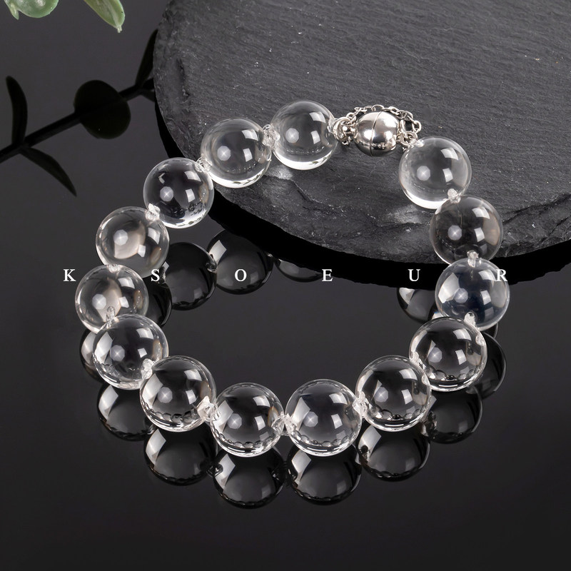 Sister K Ksoeur【Floating Water Bubble】White Crystal Ox Nose Bracelet, Diverse, Comes with Certificate and Gift Box