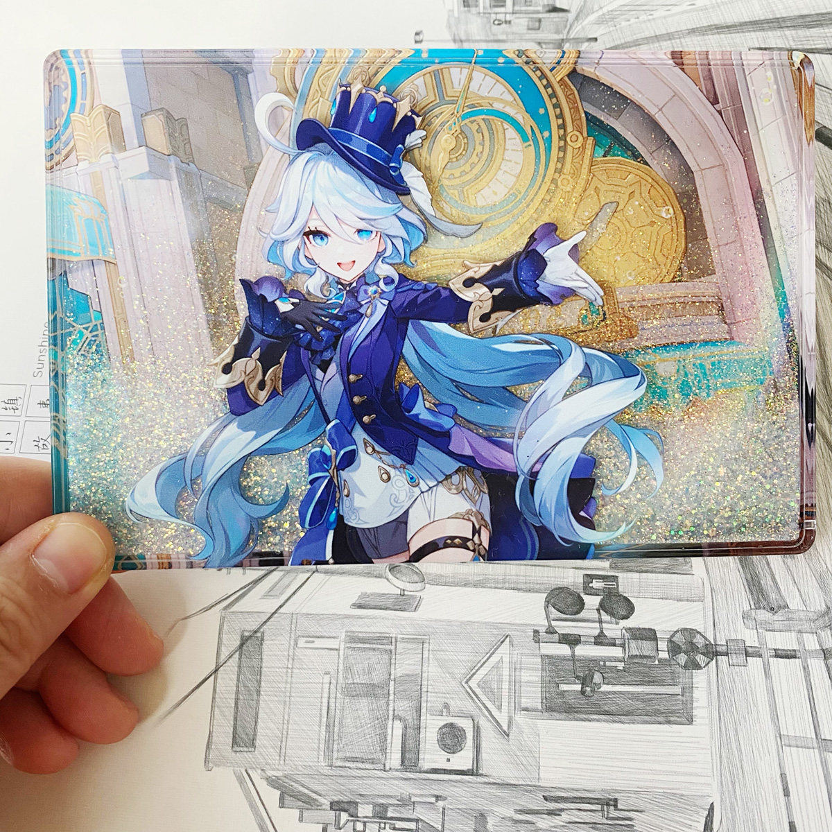 Anime Game Genshin Impact Furina de Fontaine Focalors Acrylic