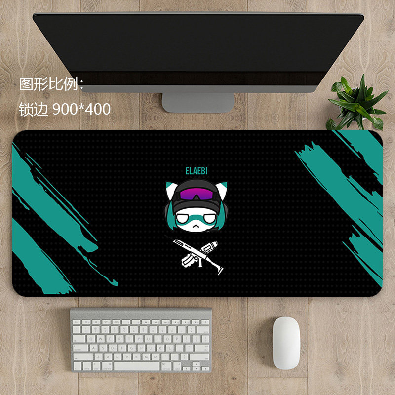 Rainbow 6 700x300 mouse pad extra-large 3mm game thickened anti-slip custom sliding mouse pad table cushion keyboard pad-Taobao