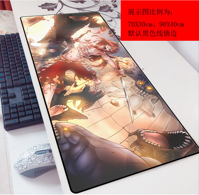 Fairy Tail mouse pad Internet cafe e-sports sliding pad cute sexy keyboard pad anime game mouse pad enlarged