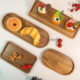 Acacia wooden plate fruit tray coffee tray oval household tea tray afternoon tea dessert cake tray retro storage tray