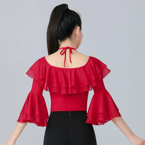 Danbaoluo, одежда для бальных танцев, топ с бретельками, женский модный комбинезон с рукавами-трубой, брендовая современная танцевальная одежда