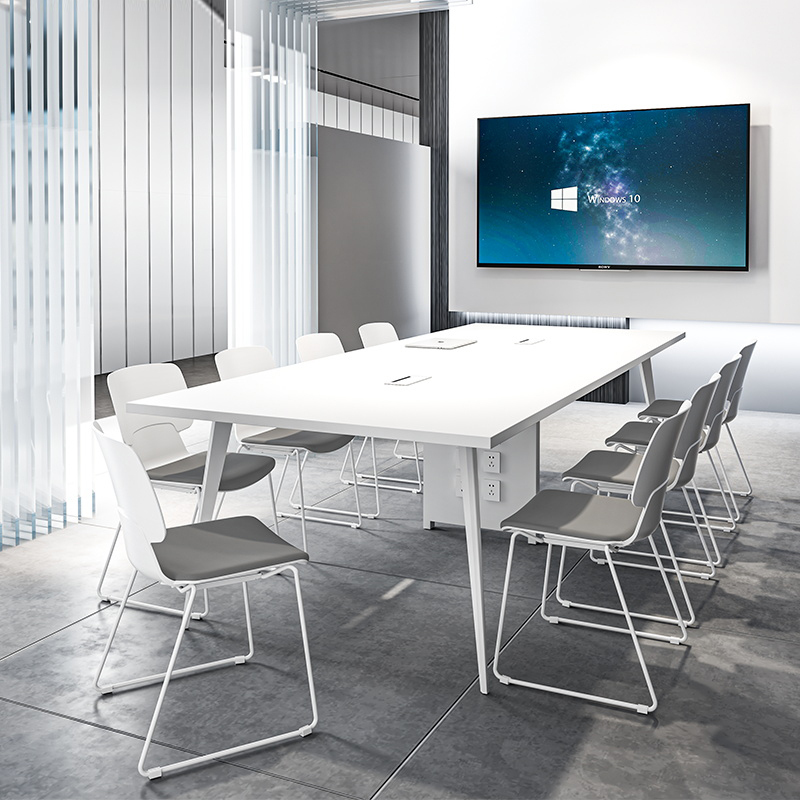 Conference Table Long Table Simple Modern Office Desk Training Small White Negotiation Desk Conference Room Table and Chair Combination