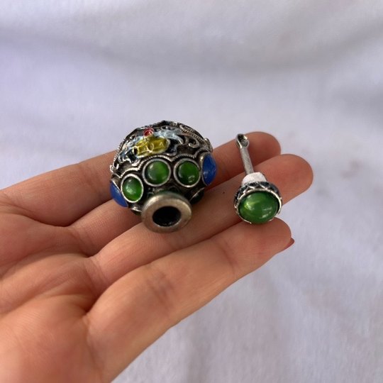 Антикварная медная посуда, старинные предметы, курительная трубка, коллекция из клошоне, практичные принадлежности для курения, мини-ингалятор для носа, портативный ручной предмет