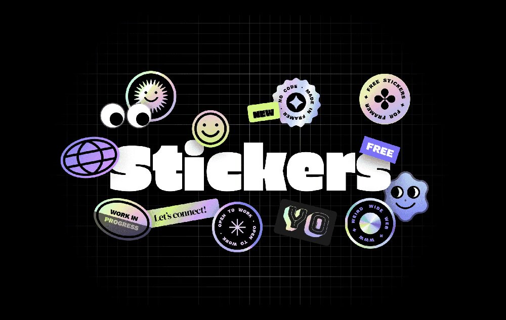 通过滚动页面时会动画的贴纸，为你的 Framer 网站增添趣味。重新混编该项目，并自定义贴纸以符合你的风格！