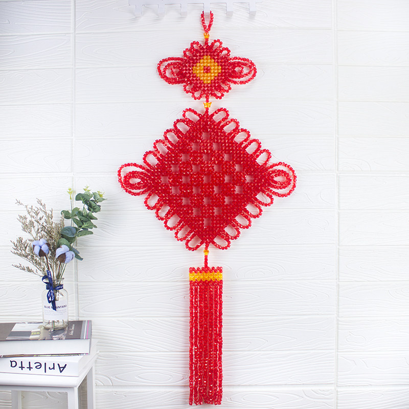Handmade String Beads Home Hanging Accessories Office Living Room Decoration Festive Wedding Gifts China Knot Wall Pendant Finished Products-Taobao