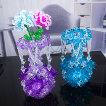 Finished handmade beaded home furnishings creative study bedside table desk decoration new Chinese tassel pendant vase