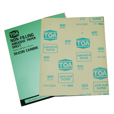 TOA sandpaper 120 #-1000# anti - blocking white sandpaper dry sandpaper sandpaper