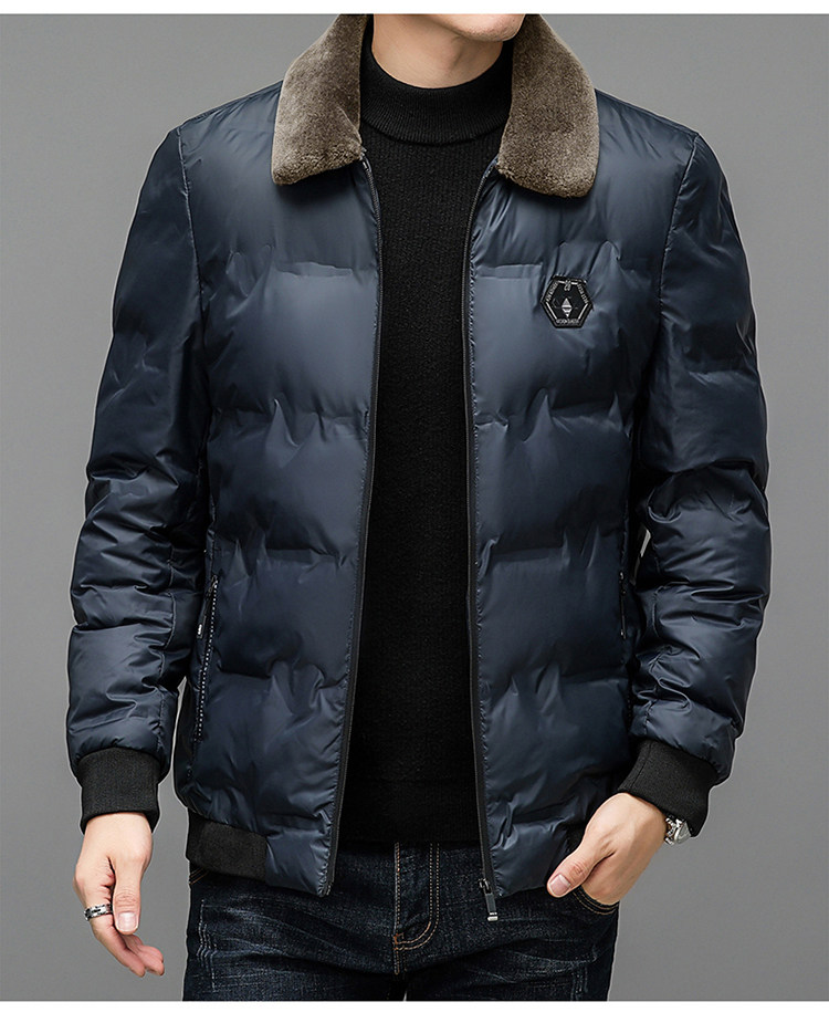 Мужской утепленный демисезонный пуховик, для мужчины среднего возраста        