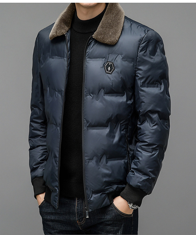 Мужской утепленный демисезонный пуховик, для мужчины среднего возраста        