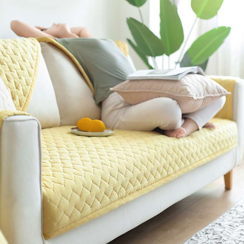 Nordic washed cotton sofa cushion four seasons universal non-slip fabric simple modern living room cotton sofa cover towel