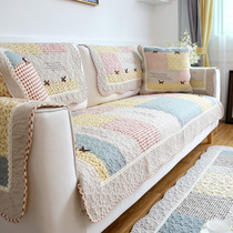 Full cotton sofa cushion cloth art American field Garden Living room Anti-slip minimalist All Season Full Foreskin Sofa Cushion Towels